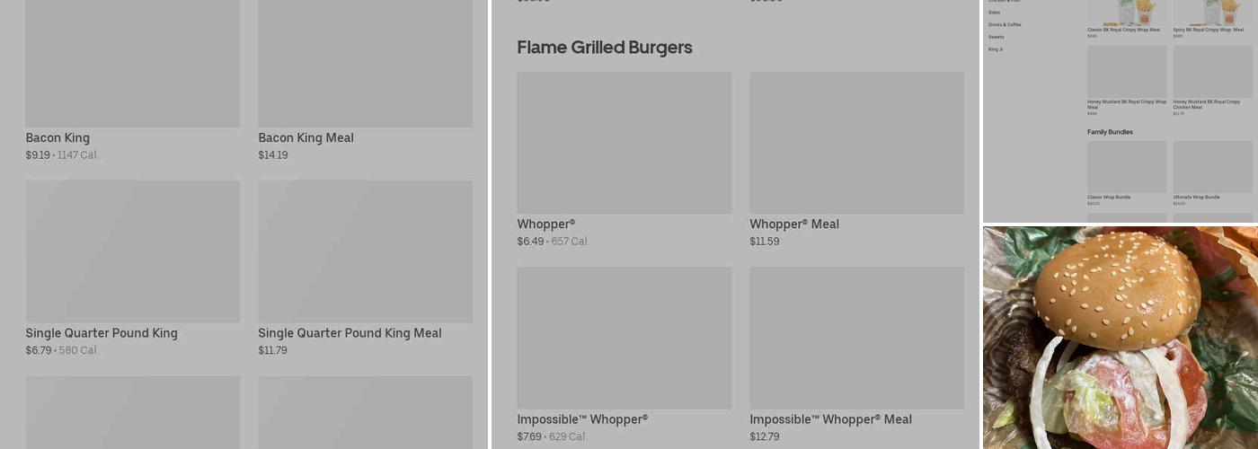 Burger King Menu