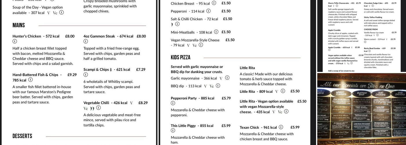 Willows Menu