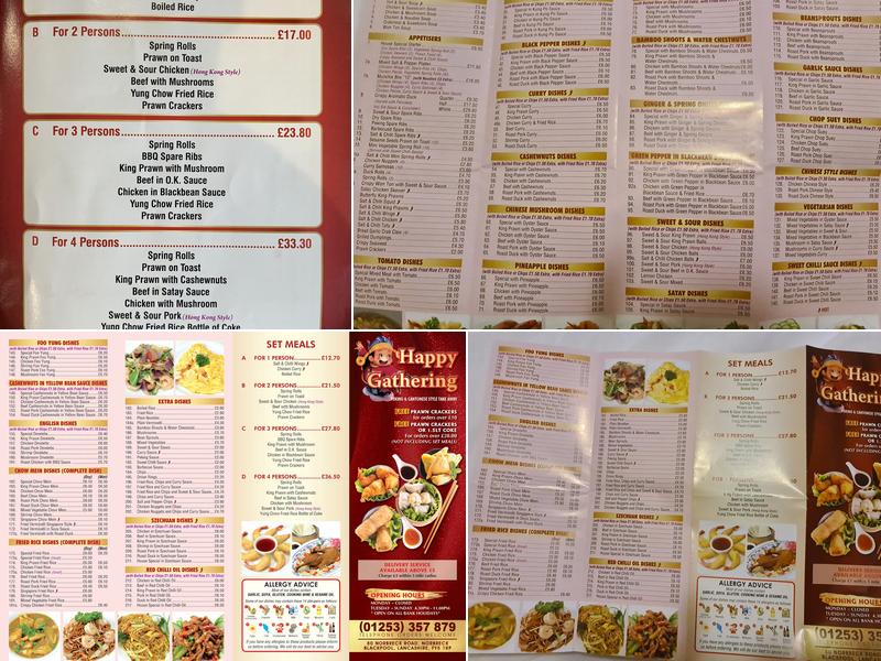 Happy Gathering Menu