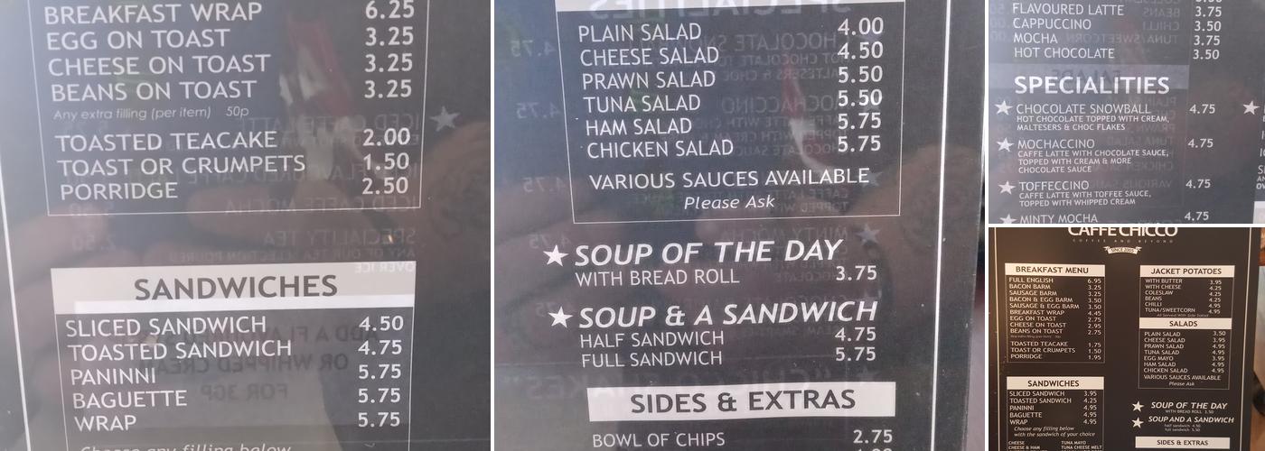 Caffe Chicco On The Prom Menu