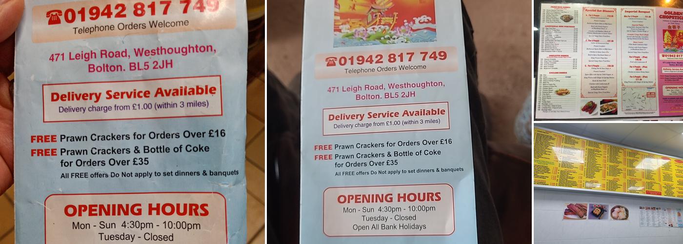 Golden Chopstick Menu