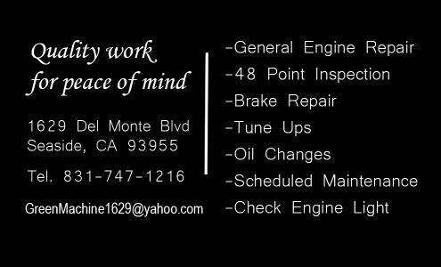 GREEN MACHINE AUTOMOTIVE