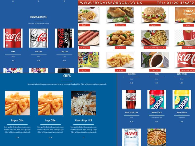 Frydays Fish & Chips Bordon Menu