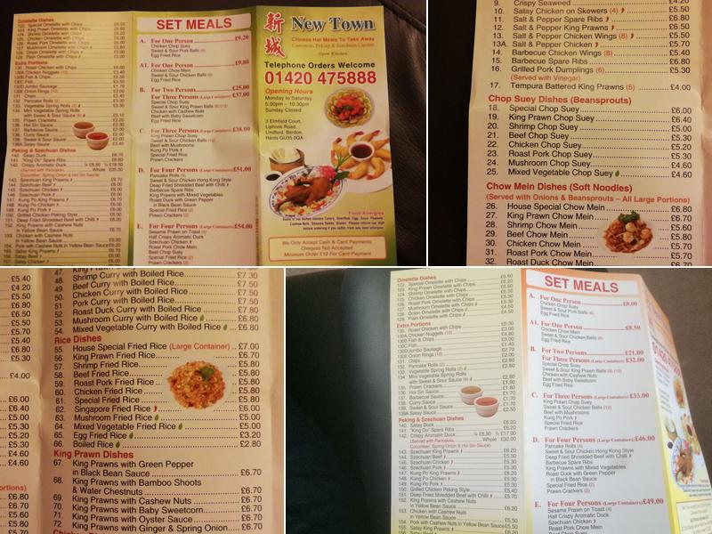 New Town Menu