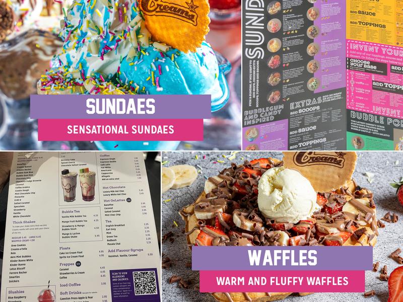 Creams Cafe Borehamwood Menu