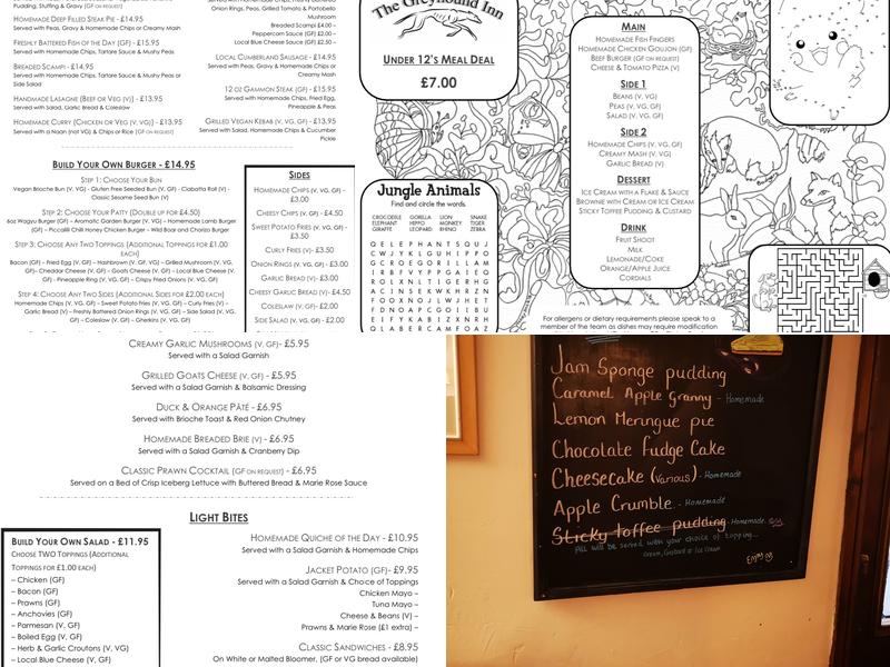 Greyhound Inn Menu