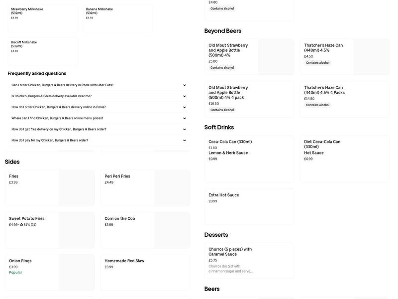 The King Of Curry Menu