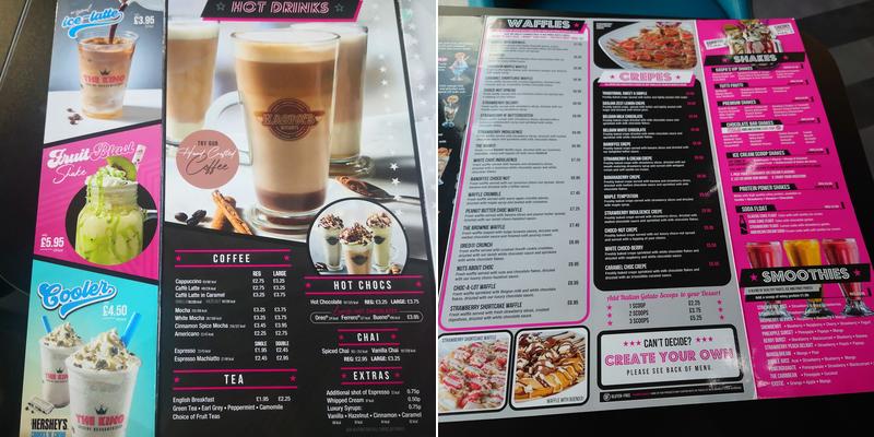 Kaspa's Bracknell Menu