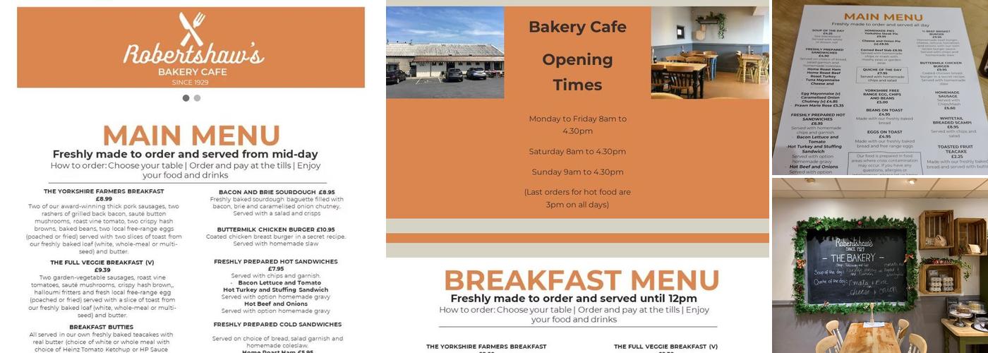 Robertshaw's Bakery and Cafe Menu
