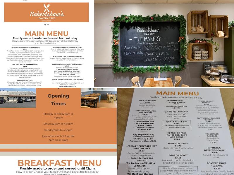 Robertshaw's Bakery and Cafe Menu