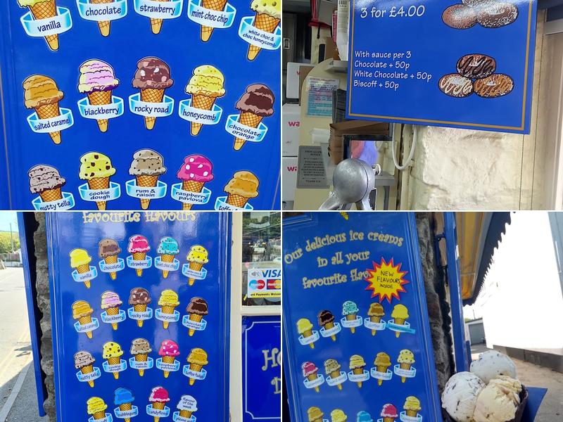 Croydes Ice Cream Parlour Menu