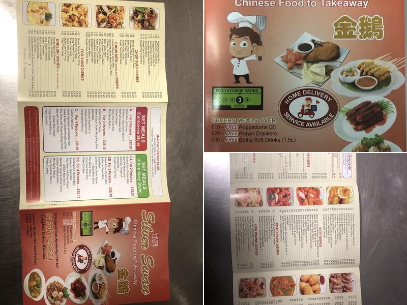 Silver Swan Chinese Takeaway Menu