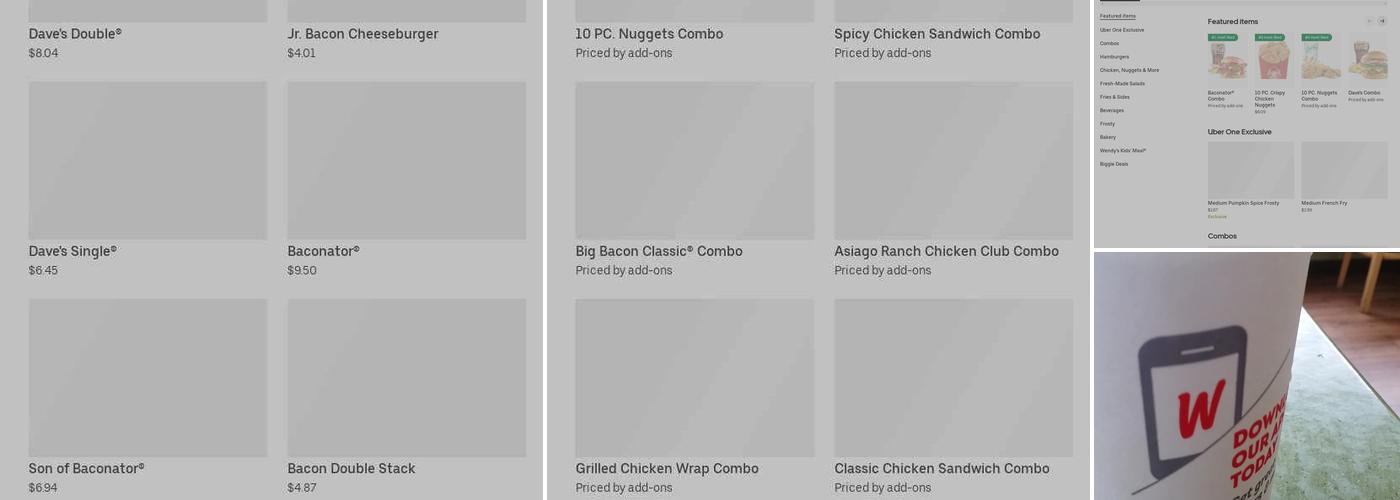 Wendy's Menu