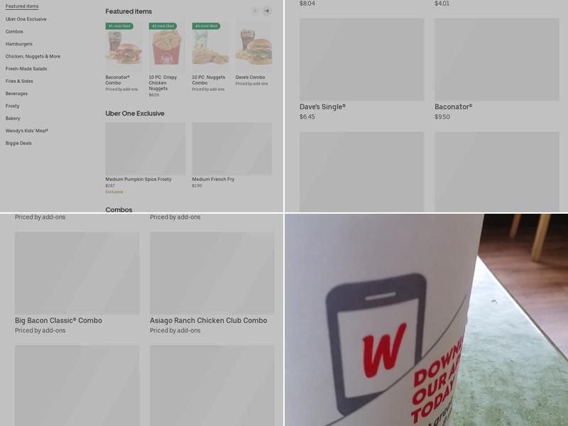 Wendy's Menu