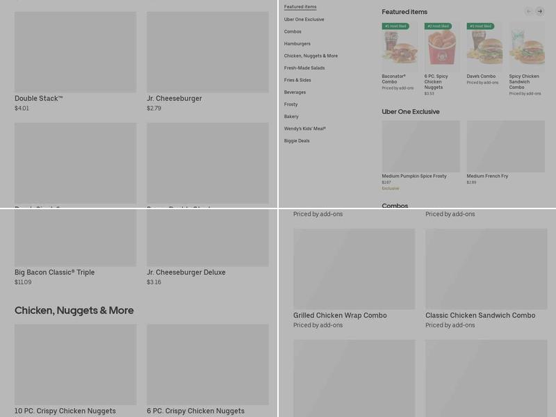 Wendy's Menu