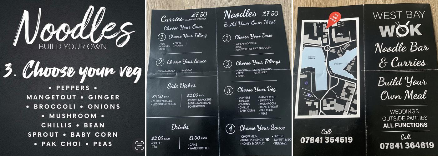 West Bay Wok noodle bar and curries Menu