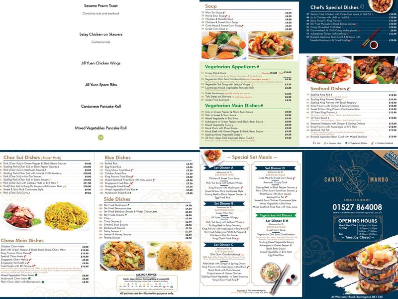 Canto Mando Chinese restaurant Menu