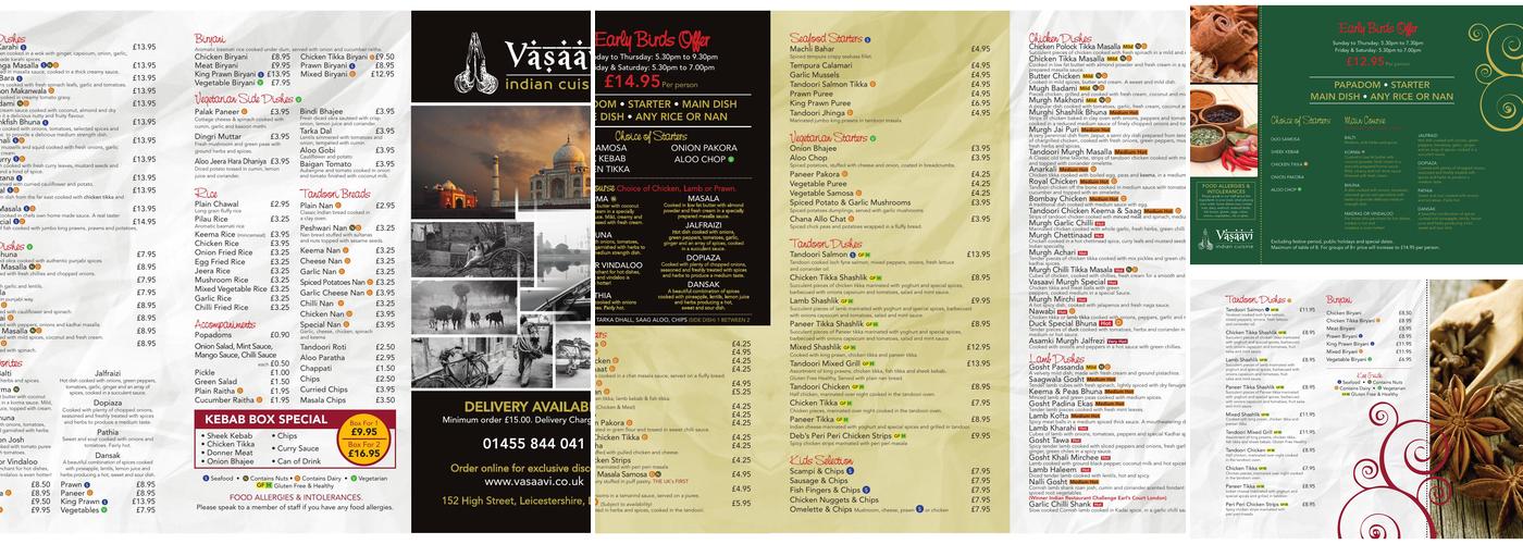 Vasaavi Restaurant Menu