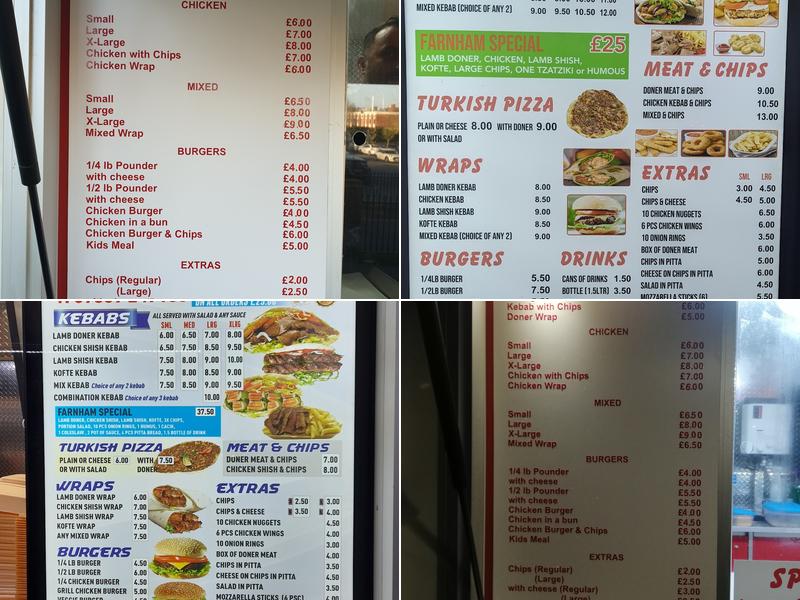 Best Farnham Kebabs Menu