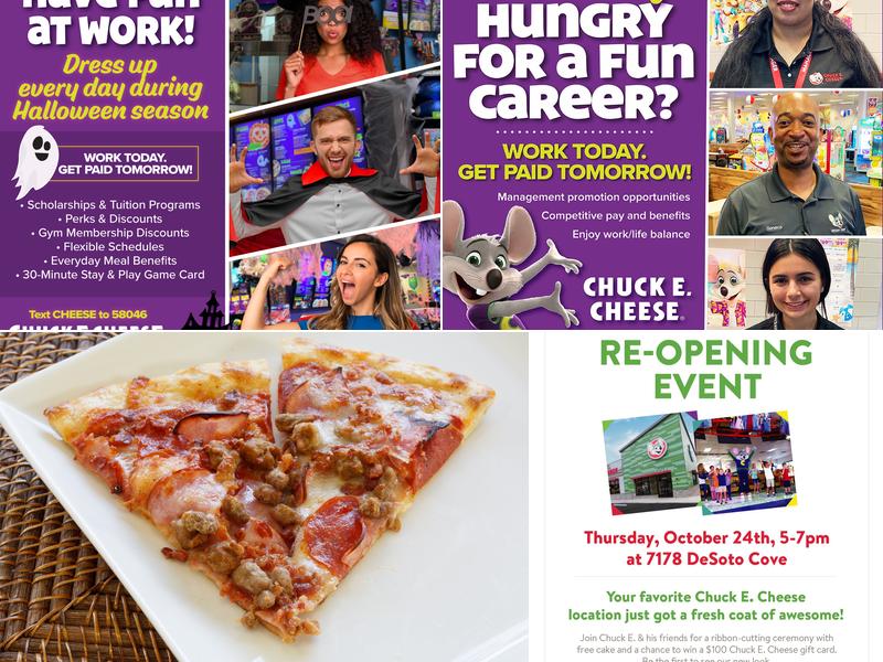 Chuck E. Cheese Menu