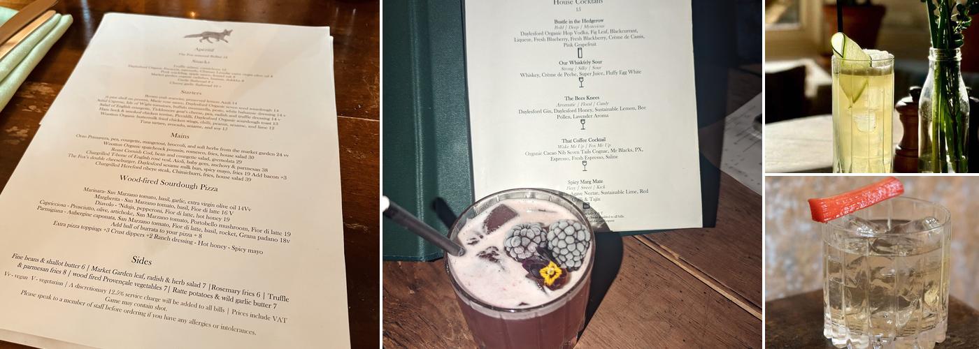 The Fox at Oddington Menu