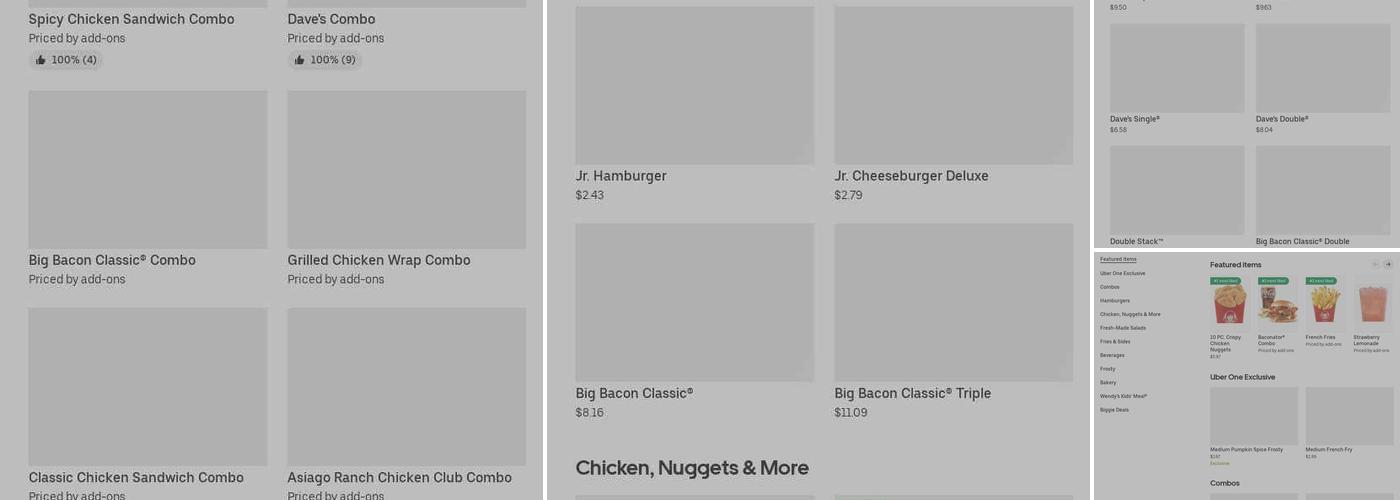 Wendy's Menu