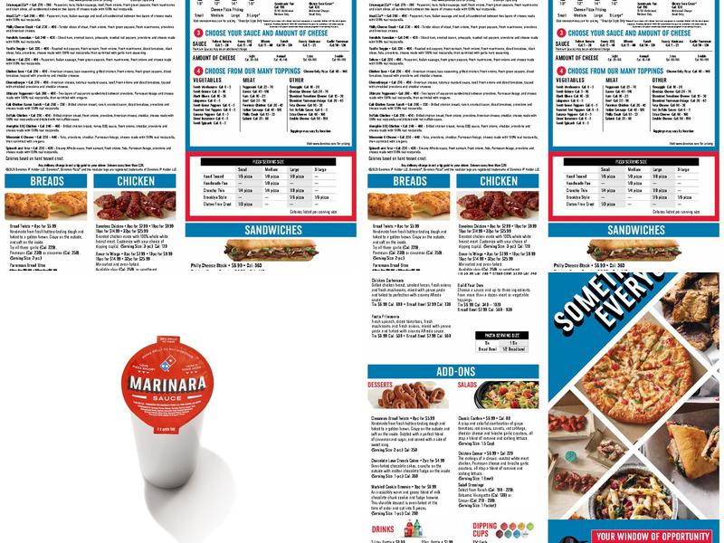 Domino's Pizza Menu