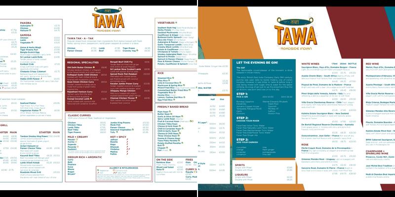 Tawa Roadside Indian Menu