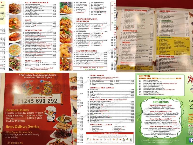 Hot Wok Chinese Takeaway Menu