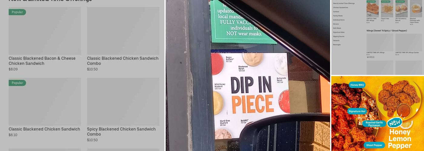 Popeyes Louisiana Kitchen Menu