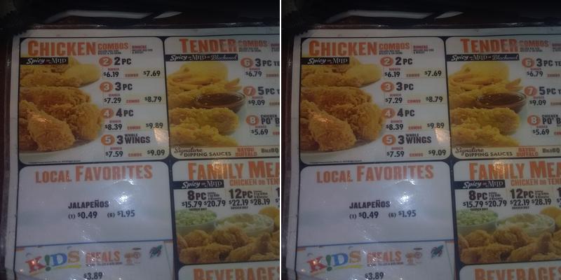 Popeyes Louisiana Kitchen Menu