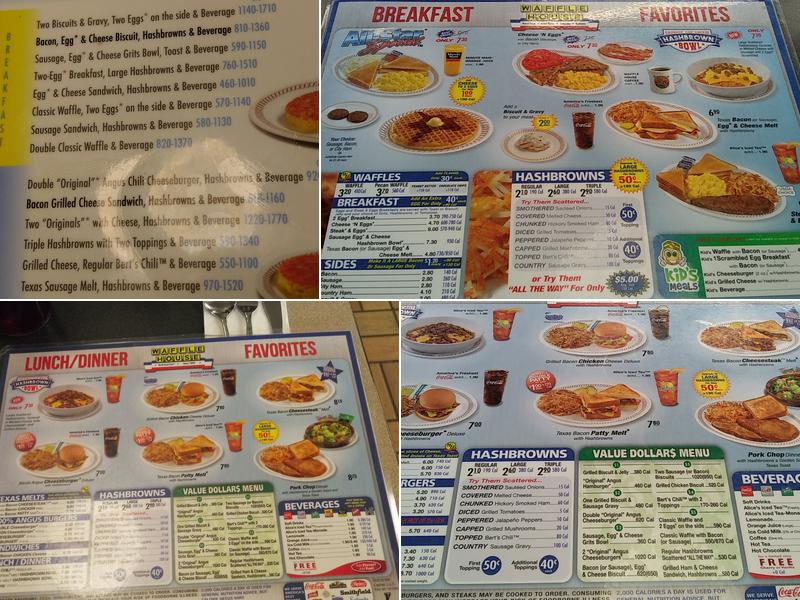Waffle House Menu