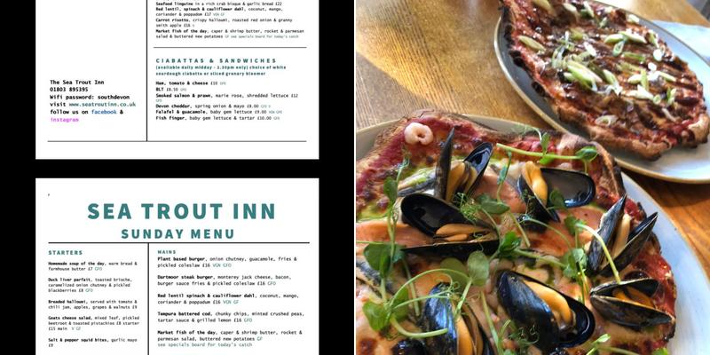 The Sea Trout Inn Menu