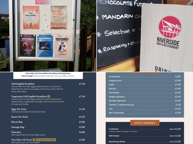 Riverside Venue Menu