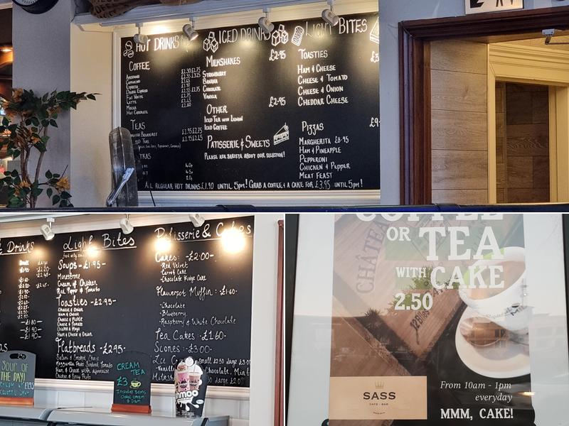 Sass Cafe & Bar Menu