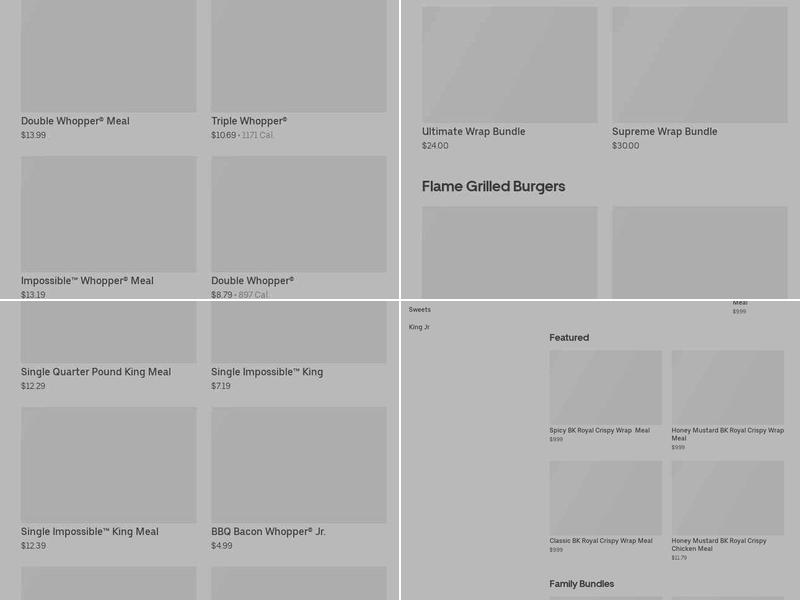 Burger King Menu