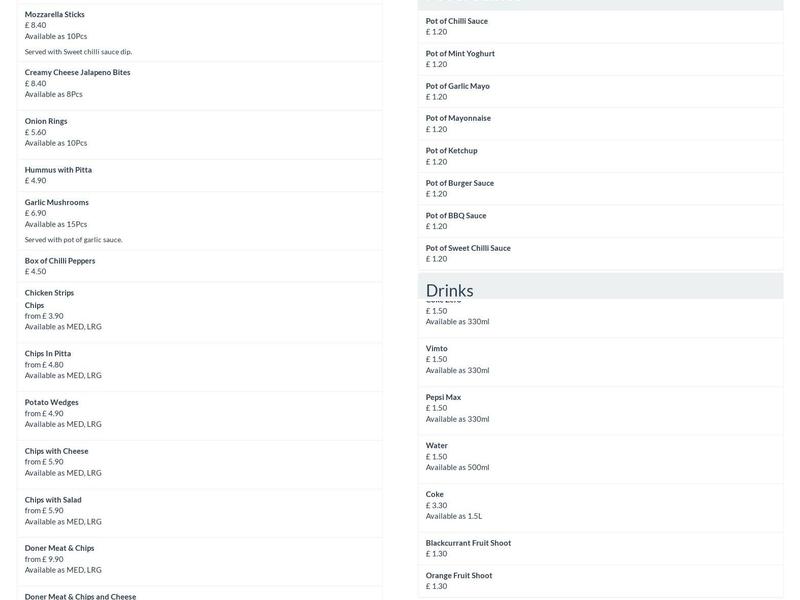 Wilton Grill & Pizza Menu