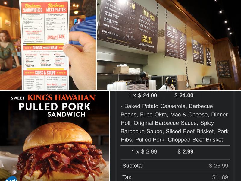 Dickey's Barbecue Pit Menu