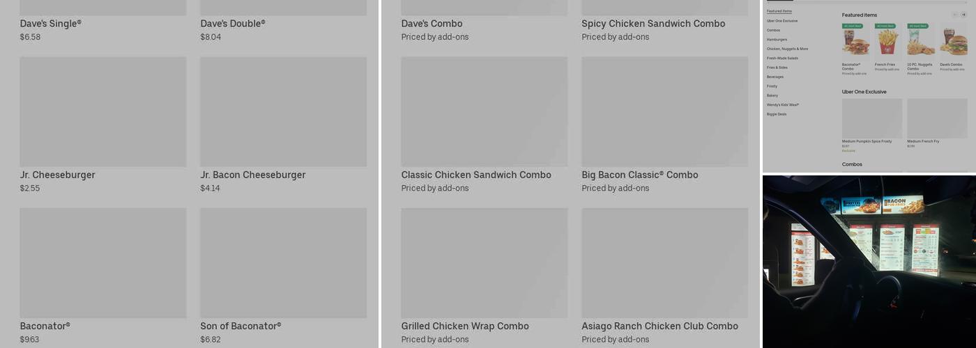 Wendy's Menu