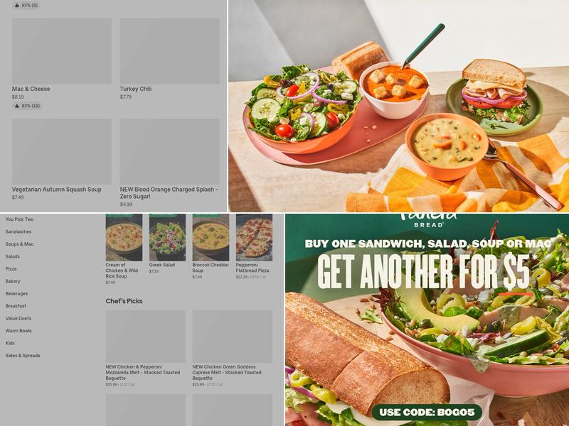 Panera Bread Menu