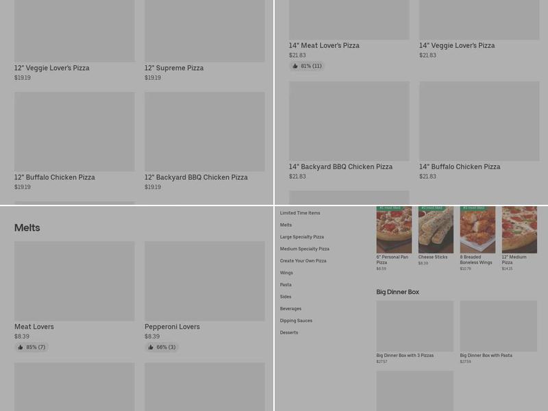 Pizza Hut Menu