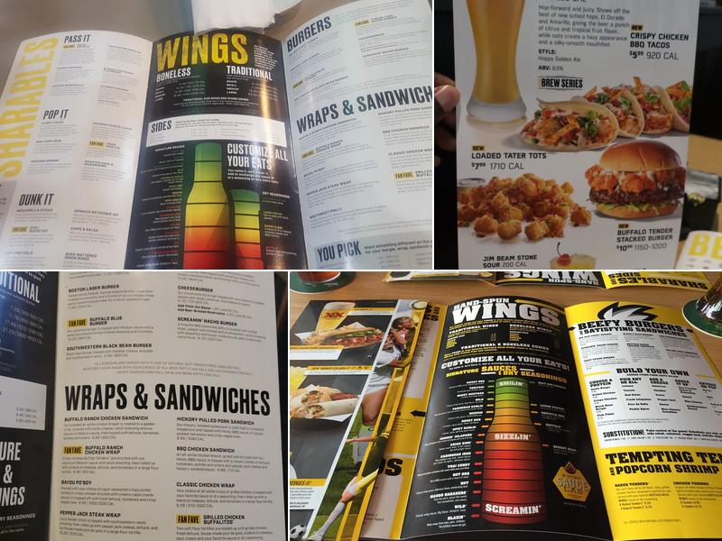 Buffalo Wild Wings Menu