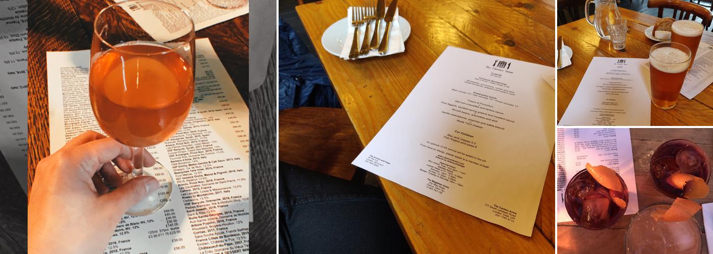 The Clarence Tavern Menu