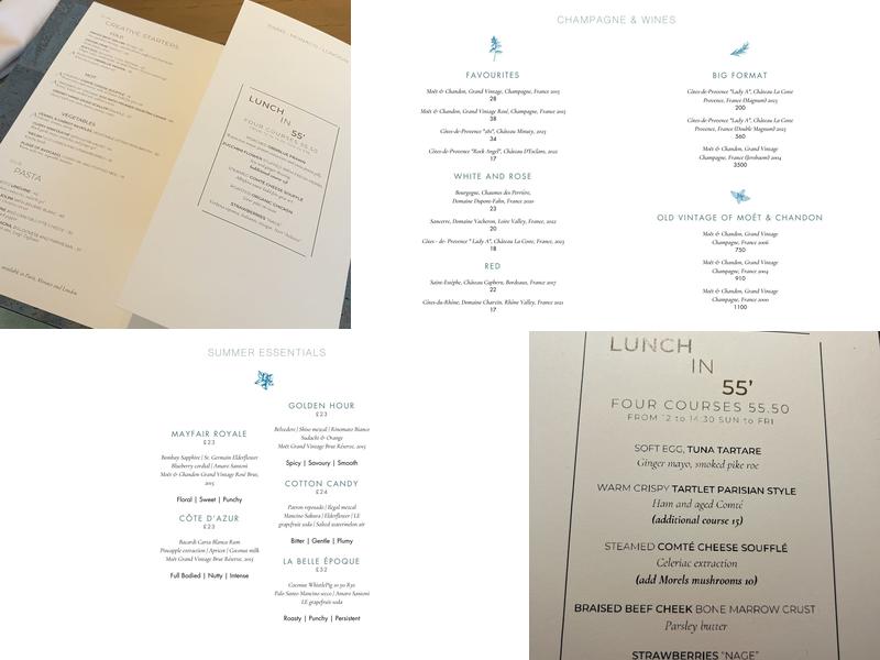 Pavyllon London Menu