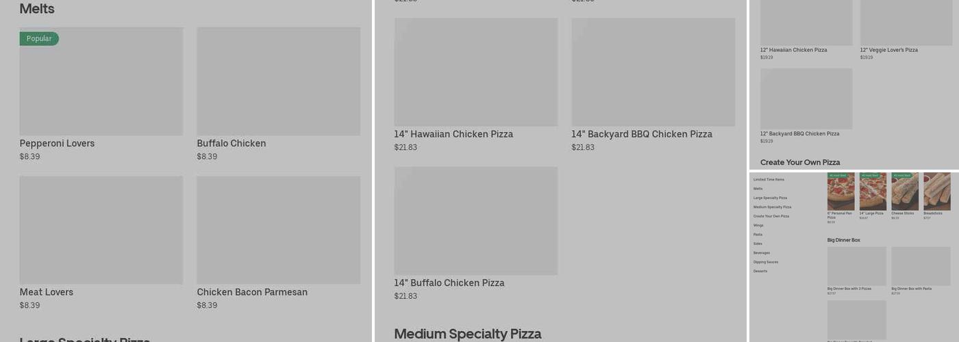 Pizza Hut Menu