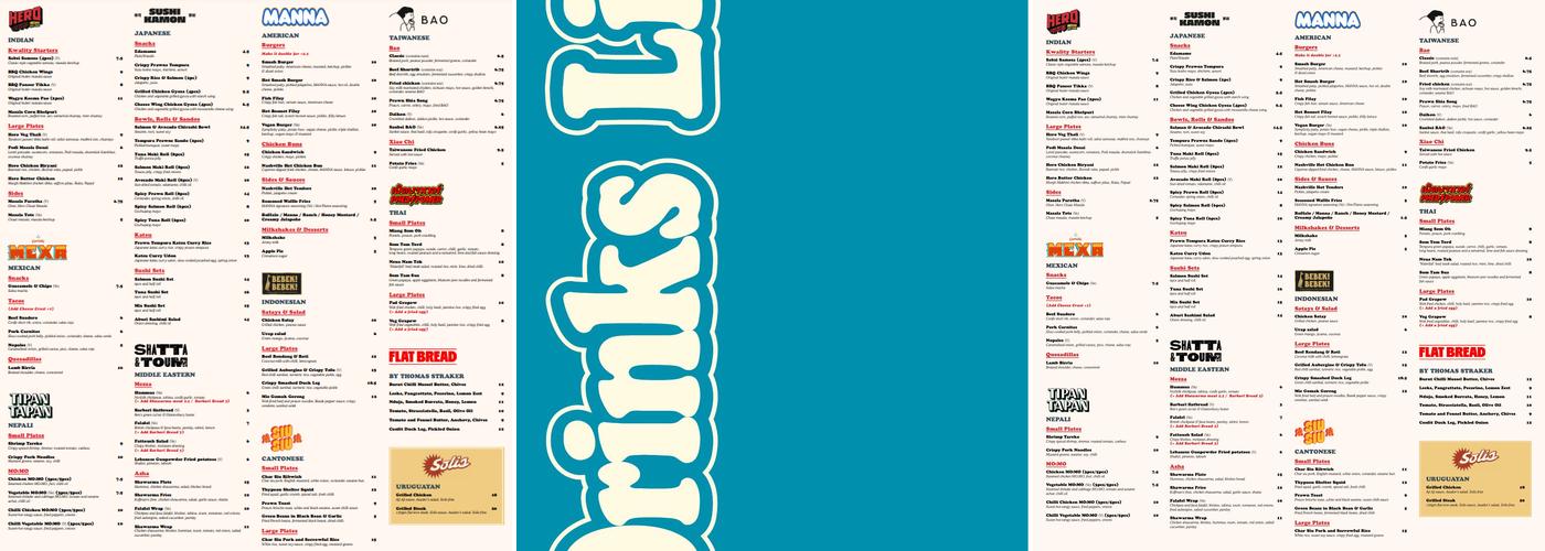 Arcade Food Hall & Bar Battersea Power Station Menu