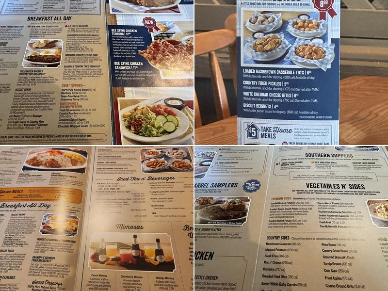 Cracker Barrel Old Country Store Menu