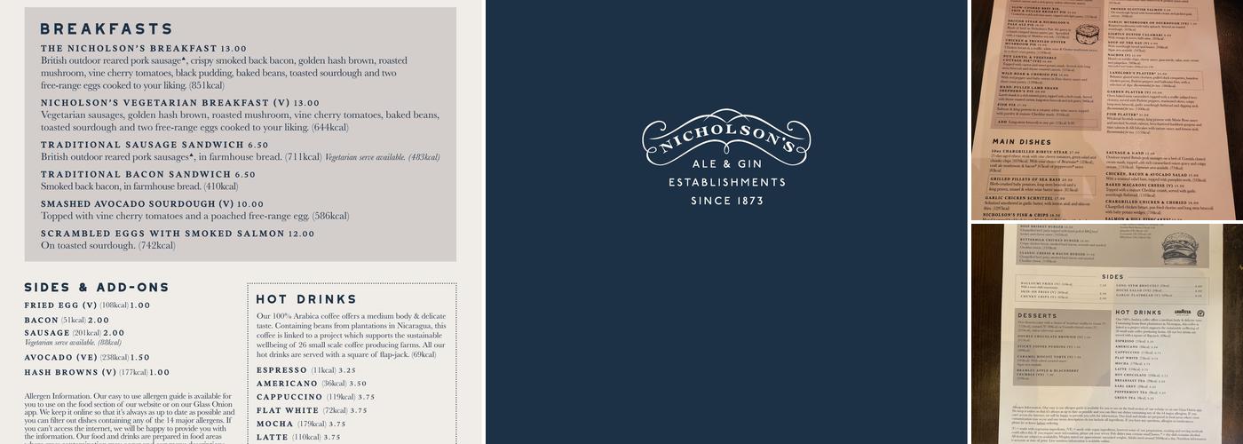 The Bear And Staff Menu