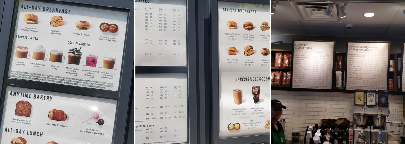 Starbucks Menu