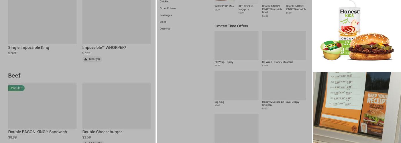 Burger King Menu